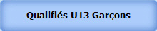 Qualifi�s U13 Gar�ons