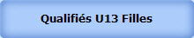 Qualifi�s U13 Filles